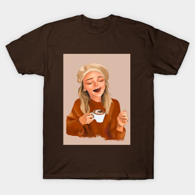 Enjoying your warm cup of drink T-Shirt by LEYUNART